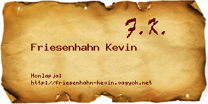 Friesenhahn Kevin névjegykártya